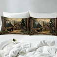 thumbnail image 3 of Manfei Animal Bear 4-Piece Full Size Sheets,Rustic Cabin Bed Sheets,Jungle Wildlife Lightweight Sheet Sets,Safari Bedroom Decorative, 3 of 6