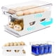 thumbnail image 1 of Porta huevos rodante para refrigerador, dispensador automático de huevos de 24 unidades para refrigerador, contenedor organizador de huevos para refrigerador, 1 of 4