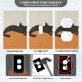 thumbnail image 3 of Yayeee Duplex Wall Plate 1-Gang 4.5"x2.7" Home Receptacle Light Switch Decorative Outlet Cover, Sleeping Black Cat, 3 of 7