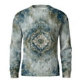 thumbnail image 5 of CharmCyan Men’s Long Sleeve Crew Neck Sweater with Abstract Floral Print Lightweight Knit Pullover Casual Fit Top for Everyday Wear Gray 4XL, 5 of 6