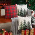 thumbnail image 4 of Christmas Pillow Covers 18x18 Inch Set of 2 White Snowflake and Christmas Tree Decorative White Throw Pillows Winter Christmas Decor for Home Couch 44B, 4 of 6