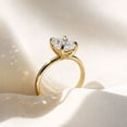thumbnail image 2 of Jewelerix Cushion Cut Moissanite Diamond Halo Wedding Ring in 14K Gold Vermeil, Vintage Style, Pave Band, Size 3-9, 2 of 4