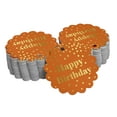 thumbnail image 1 of Inkdotpot Real Gold Foil Happy Birthday Tags Favor Hang Paper Tags 50 Piece, 1 of 7