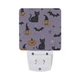 thumbnail image 5 of Yayeee LED Plug in Night Light for The Home with Auto Dusk to Dawn Light Sensors, 2 Pack, Light Purple Halloween Black Cat, 5 of 6