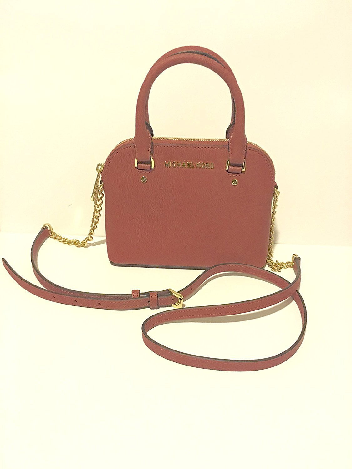 Michael Kors Cindy Mini Crossbody Tulip Pink Leather Bag Handbag Purse -  