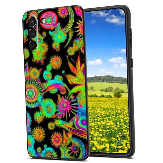 Compatible with Samsung Galaxy S21 Phone Case, Abstract-Psychedelia-Hippie-17 Case Silicone Protective for Teen Girl Boy Case for Samsung Galaxy S21