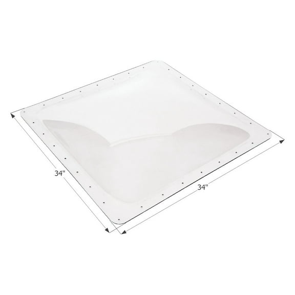 Icon Technologies 01863 - 34"W x 34"L White Square Outer Skylight