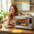 thumbnail image 3 of G-Ocean 30 Qt Air Fryer Toaster Oven Combo with Smart Probe, 12-in-1 Countertop Convection Oven, 450°F, Stainless Steel, Silver, 3 of 8