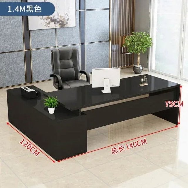 Executive Corner Office Desk L Shaped Shelf Standing Reception Computer Desks Storage European Mesa Escritorio Modern Furniture My Lux Decor Round