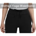 thumbnail image 4 of Pantalón QBK de yoga de tiro alto, pierna ancha, cargo, negro, talla S, 4 of 5
