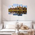 thumbnail image 2 of Elephant Stock Angkor Wat Reflection Wall Art - Horizontal Multi Panel Canvas - Living Room Wall Decor - Religion And Spirituality Multi Panel - Blue And Brown Decor - 43" x 27", 2 of 8