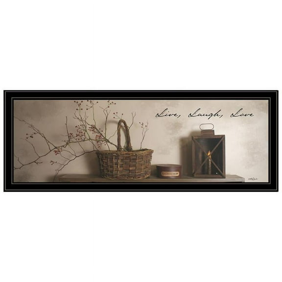 "Live, Laugh and Love" By Billy Jacobs, Ready to Hang Framed Print, Black Frame