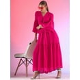 thumbnail image 2 of BridalGallery Print Midi Long Dress For Women Summer Tunic Flared Dress V Neck Casual Loose Flowy Swing Shift Dresses Size XS-XXL, 2 of 2