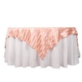 thumbnail image 2 of BalsaCircle 72x72 in Dusty Rose Satin Stripes Square Table Overlay Wedding Party Linen Events Decorations Supplies, 2 of 6