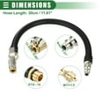 thumbnail image 5 of 30cm Hose Length Universal Open Inflator Air Pump Hose Adapter Tyre Valve Inflator Extension Hose, 5 of 6