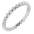 thumbnail image 2 of Pompeii3 3/4Ct Diamond Single Prong Eternity Ring Wedding Stackable Band White Gold, 2 of 4
