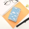 thumbnail image 7 of JIALIOU Nylon Trifold Card Wallet with ID Window Zipper Pocket for Men Women Teen White Raindrops and Clouds, 7 of 7