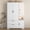 White, variant on YWEN 3-Door Wardrobe Closet with Mirror & Adjustable Shelves, Modern Clothing Cabinet with Hanging Rod, Space-Saving Storage for Bedroom and Small Spaces(Black)
