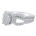 thumbnail image 2 of 0.77 Cttw Round Cut White Natural Diamond Wedding Bridal Ring Set 10K Solid White Gold Ring Size-7, 2 of 2