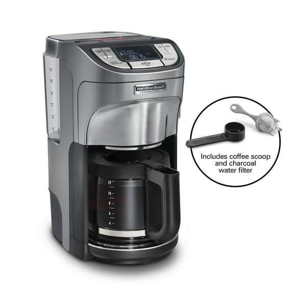 Hamilton Beach 12-Cup Programmable Drip Coffee Maker Machine with Glass Coffee Pot