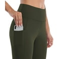 thumbnail image 3 of Women's Winter Thermal Fleece Lined Leggings High Rise Yoga Pants With Pockets, 3 of 6