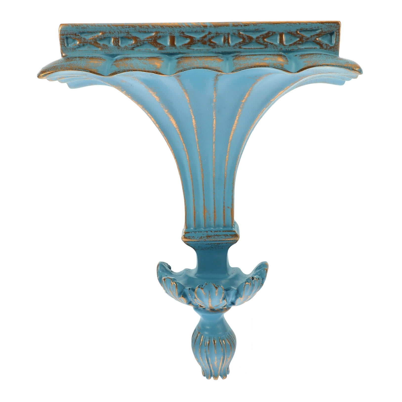 Zehuanyu  Nordic Style Storage Holder Resin Floating Shelf Wall Macrame Hanging Vintage Sky-blue