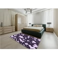 thumbnail image 4 of Ahgly Company Indoor Round Patterned Bright Lilac Purple Area Rugs, 7' Round, 4 of 6