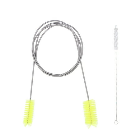 

NUOLUX 2PC Kitchen U-shaped Pipe Cleaning Brush Glass Inlet and Outlet Nylon Brush Aquarium Cleaning Tools Spring Brushes