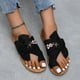 thumbnail image 5 of Zapatillas de verano para mujer con flores bordadas, sandalias, zapatos informales para mujer, zapatillas con chanclas Wmkox8yii  ytu7057, 5 of 8