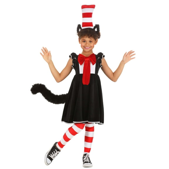 Girl's Cat in the Hat Costume Dress