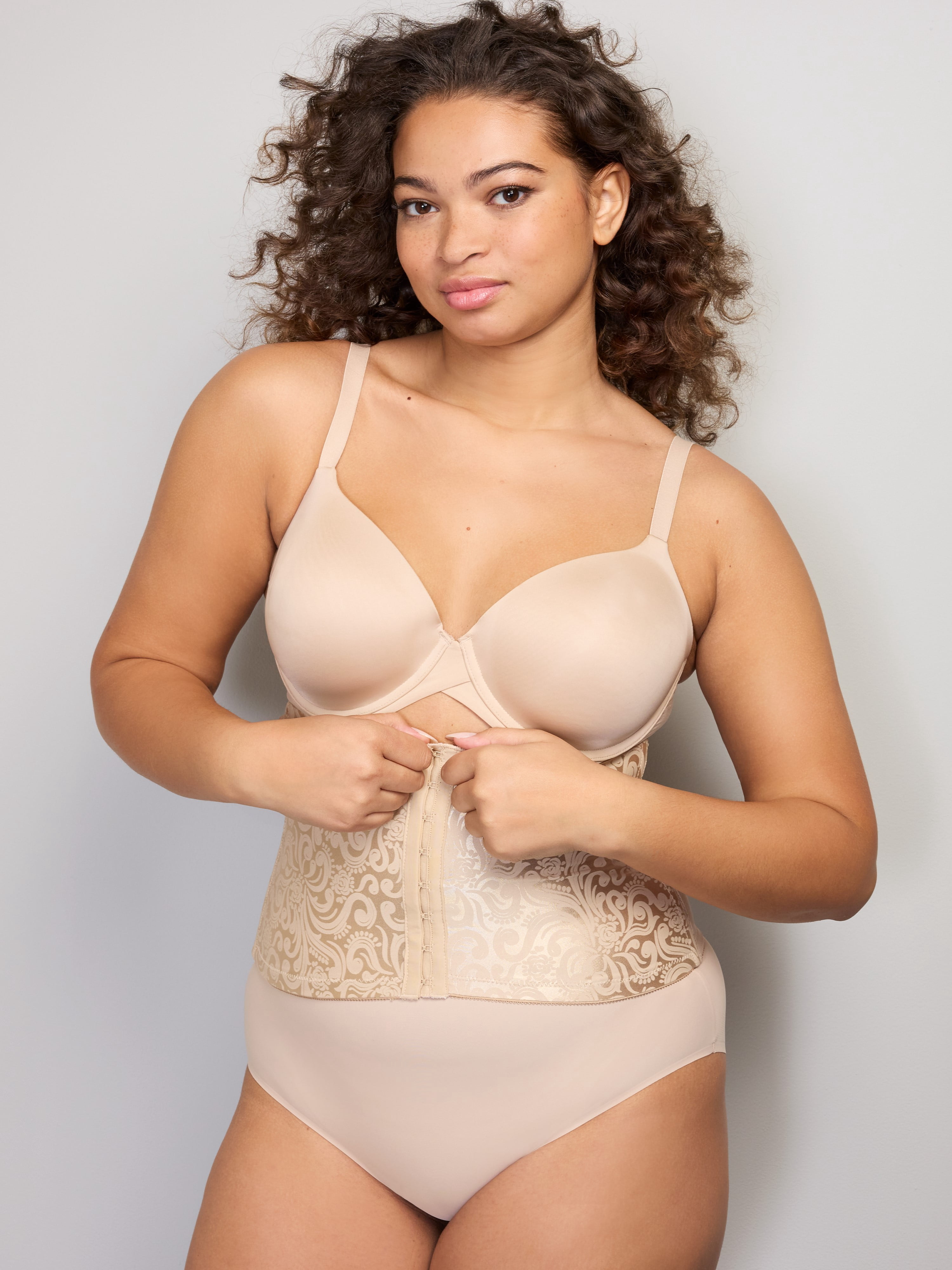 Cupid Women's Extra Firm Control Hook & Eye Waist Cincher Shapewear
