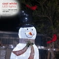 thumbnail image 4 of Alpine Corporation 64" x 19" x 90" Mesh Snowman Holiday Decoration with LED Lights, White, 4 of 13
