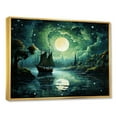 thumbnail image 2 of Designart "Whimsical Pirate Ship Tales In The Moonlight I" Pirate Floater Framed Wall Art Living Room, 2 of 5