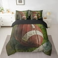 thumbnail image 3 of Homewish Rugby Sports 7-Piece Bedding Comforter Set,Ball Game Gaming King Bedding Sets,Brown Green Bed Sheets For Boys Teens,Ultra Soft Home Decor Reversible, 3 of 9