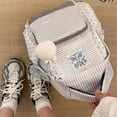 thumbnail image 2 of JKCCZLL Y2k Backpack Whimsical Backpack Cute Stripe Bookbag Japanese Medium Daypack Cutecore Supplies,Large Striped Star, 2 of 7