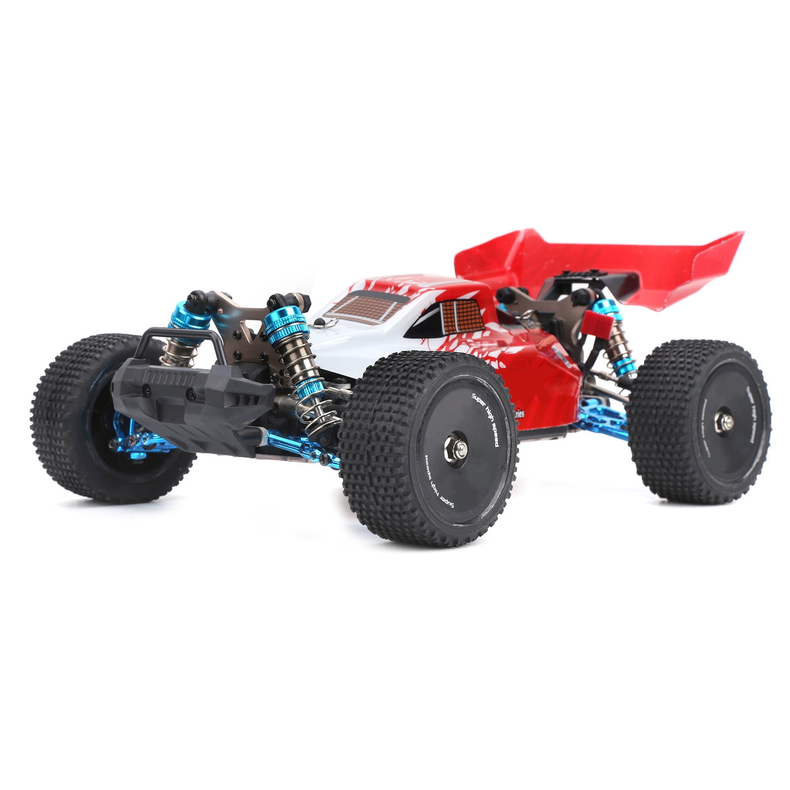 LHCER Remote Control Car,14 RC Racing Car 4‑Wheel Drive Metal Chassis Brushed Motor High Speed