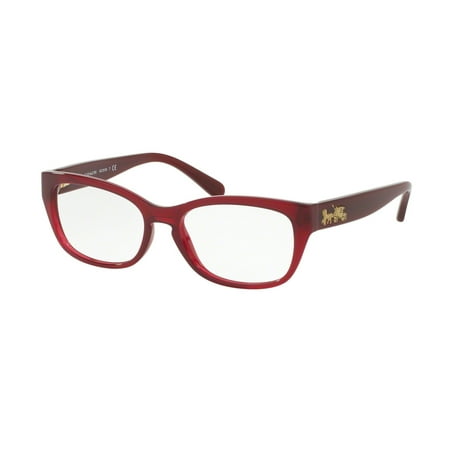 Coach 0HC6104 Full Rim Square Womens Eyeglasses - Size 50 (Aubergine)