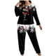 thumbnail image 2 of Conjunto de pantalones y blusa de poliéster para mujer, de manga larga, con estampado de moda, informal, para estar en casa, talla grande, 2 of 4