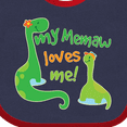 thumbnail image 4 of Inktastic My Memaw Loves Me Grandson Dinosaur Boys Baby Bib, 4 of 4
