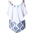 thumbnail image 1 of ITFABS Mommy and Me Swimsuit Solid Color/Printed Bra Panty 2-Piece Bikini Set, 1 of 3