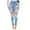 Light blue, variant on Idoravan High Waisted Jeans for Women Ripped Fashion Women Button High Waist Pocket Trousers Hole Pants
