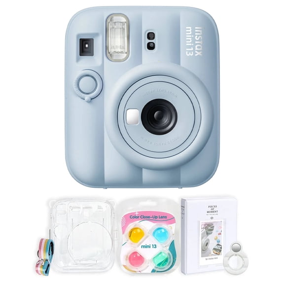 Fujifilm Instax Mini 13 Instant Film, Frost Blue, Camera Accessory Kit