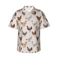 thumbnail image 2 of Goofa Various Chicken Hawaiian Shirt for Men, Unisex Summer Beach Casual Short Sleeve Button Down Shirts,Aloha Tropical Floral print shirt-Large, 2 of 9