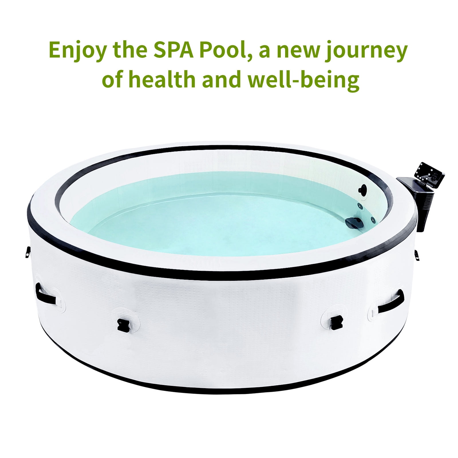 Large Hot Tub for 4 to 6 People, Portable Outdoor Spa with 150 Airjets and 1 Thermal Cover Massage Hot Tub for Patio Garden and Outdoors