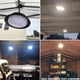 thumbnail image 4 of FloreceBien Luces solares para interiores y exteriores, luz solar para cobertizo con control remoto, iluminación de brillo y sincronización, luces colgantes con energía solar ajustables para el, 4 of 7