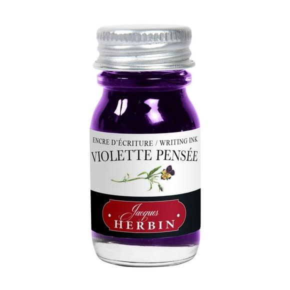 J. Herbin Encre pour Stylo Plume - 10 ml en Bouteille - Violette Pensee