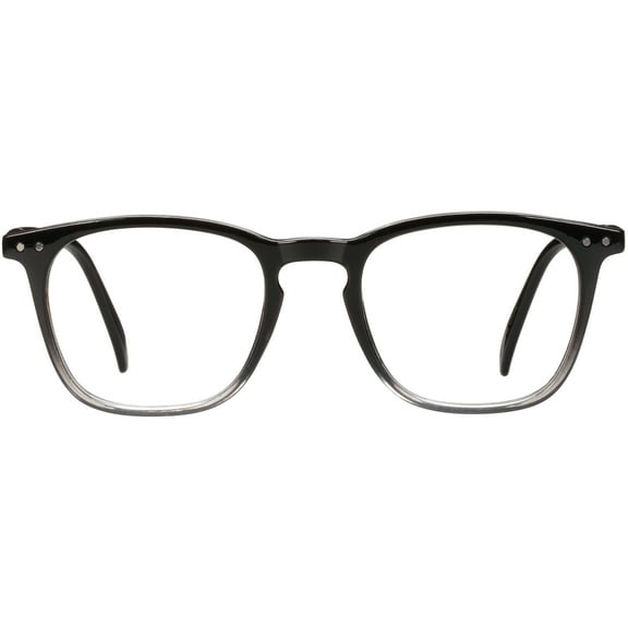 M  Plano Blue Light Lens Injection Unisex Frames, Micah, Black Crystal Gradient, 50.0 - 20.5 - 140, with Case