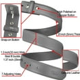 thumbnail image 5 of Falari Replacement Leather Dress Belt Strap Without Buckle Snap on Strap 33mm fit 35mm Buckle - Dark Gray L, 5 of 7