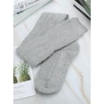 thumbnail image 3 of Gustave Extra Long Cotton Thigh High Socks, Winter Warm Over the Knee High Boot Stockings Leg Warmers for Women Girl "Gray", 3 of 9