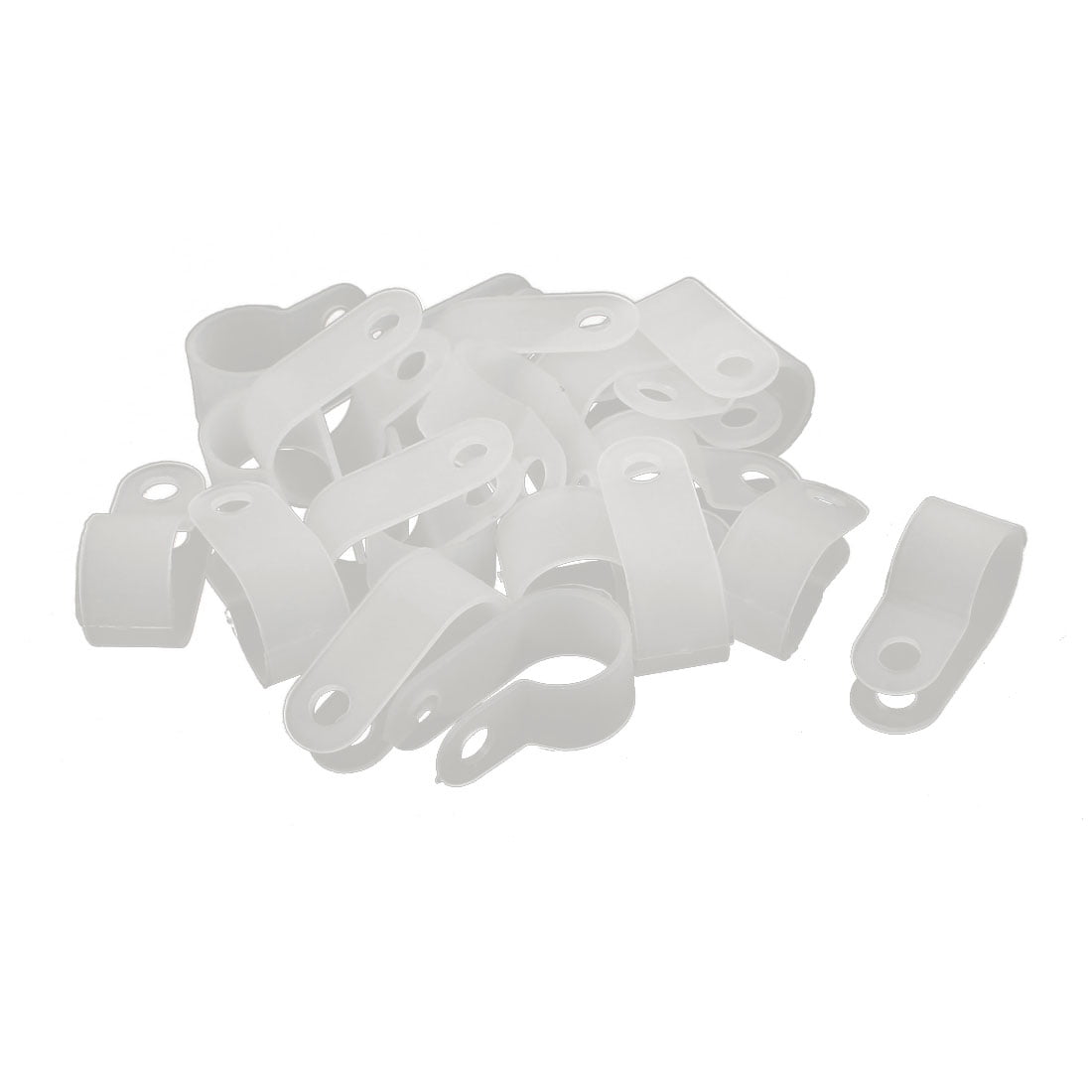 20Pcs Nylon R Type 1/2" 13.2mm Cable Cord Wire Clamp Clip Fastener